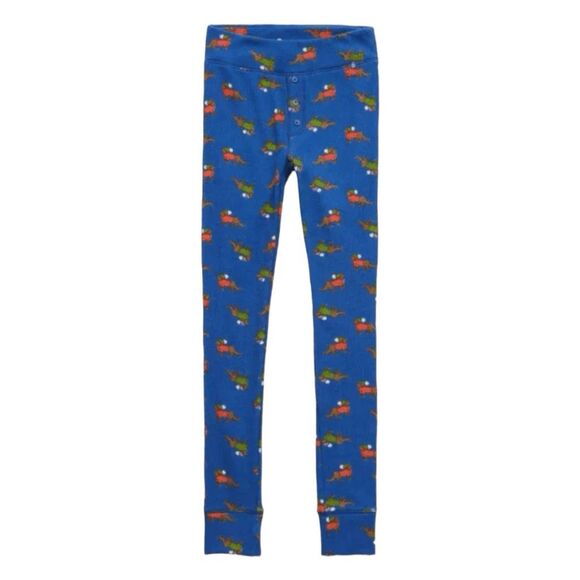 Aerie Dachshund Print Pajama Leggings Blue Waffle Knit Lounge Pants Jogger S - Picture 1 of 10